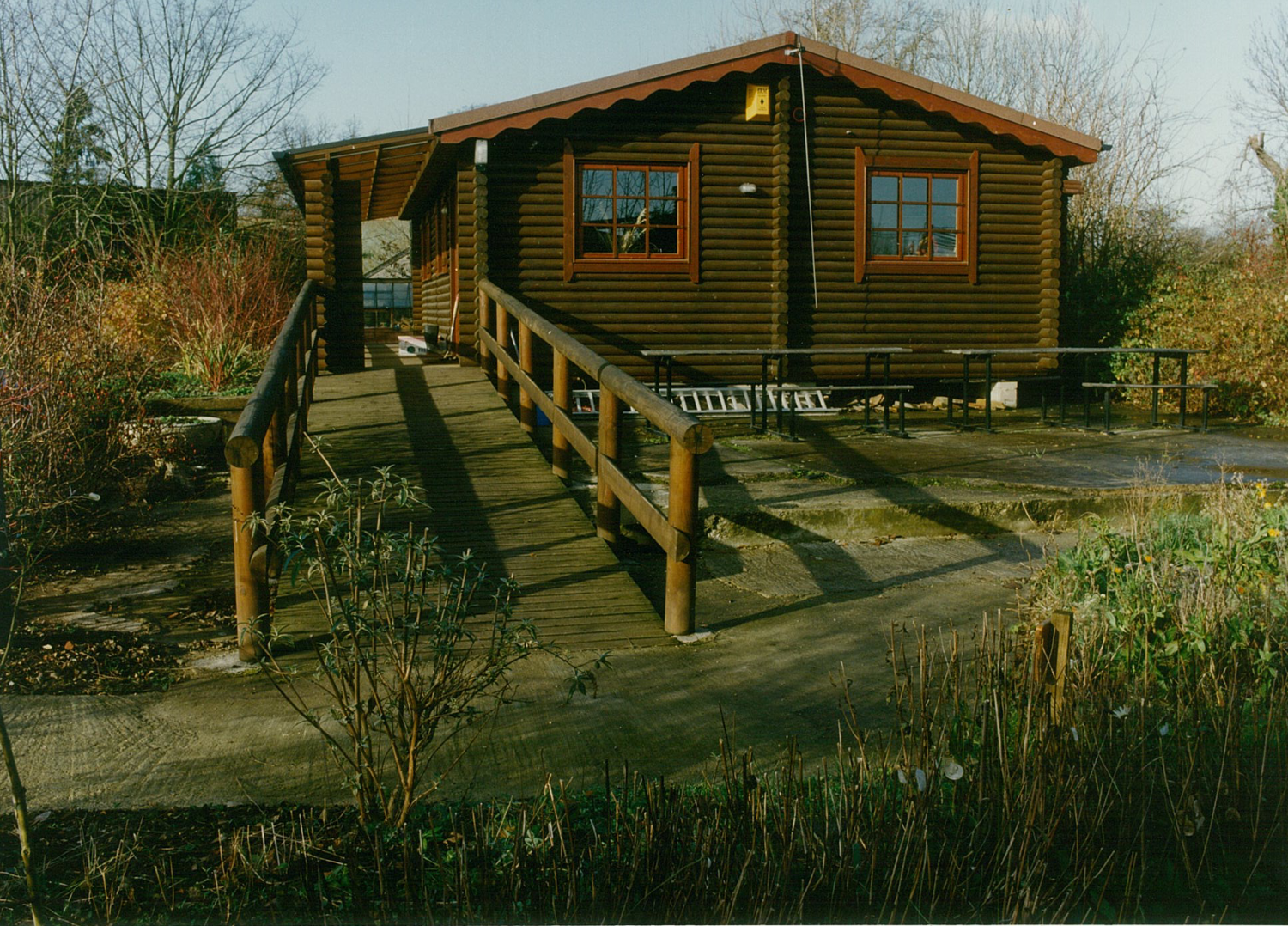 The view of the building before the children's toilet block was added.